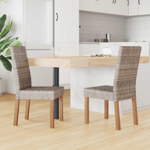 Трапезен стол 2 pcs Кубу сив 45 x 54 x 93 см