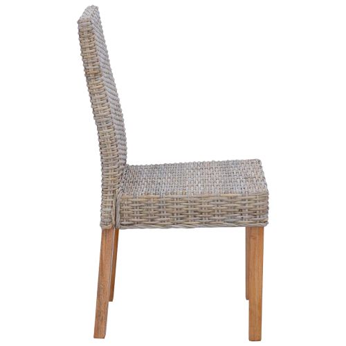 Трапезен стол 2 pcs Кубу сив 45 x 54 x 93 см