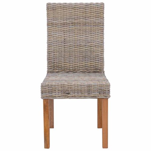 Трапезен стол 2 pcs Кубу сив 45 x 54 x 93 см