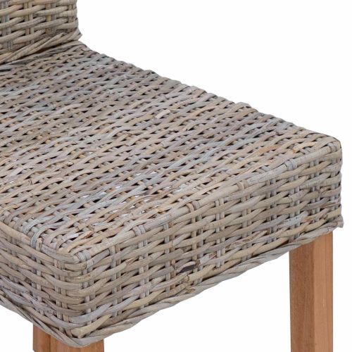 Трапезен стол 2 pcs Кубу сив 45 x 54 x 93 см