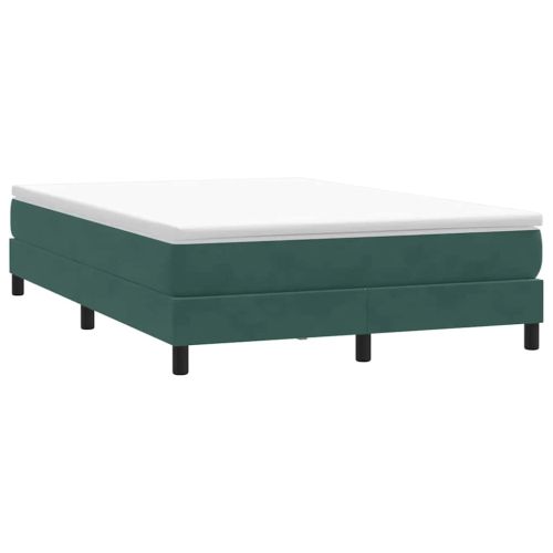 Box Spring Легло без матрак Тъмнозелено 160x210 cm Кадифе