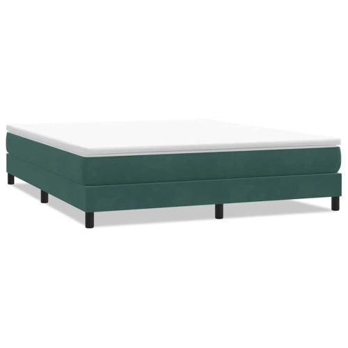 Box Spring легло без матрак Тъмнозелено 180x210 cm кадифе