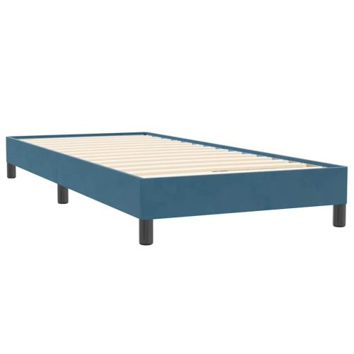 Box Spring легло без матрак Тъмно синьо 90x220 cm Кадифе