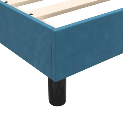 Box Spring легло без матрак Тъмно синьо 90x220 cm Кадифе