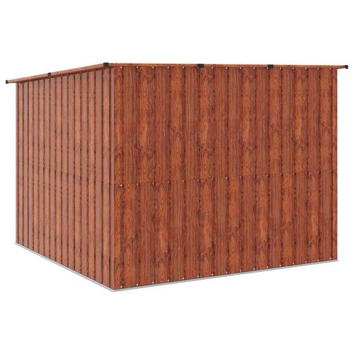 Приют за велосипеди 3 pcs Кафяво 216 x 207 x 158 см Метал