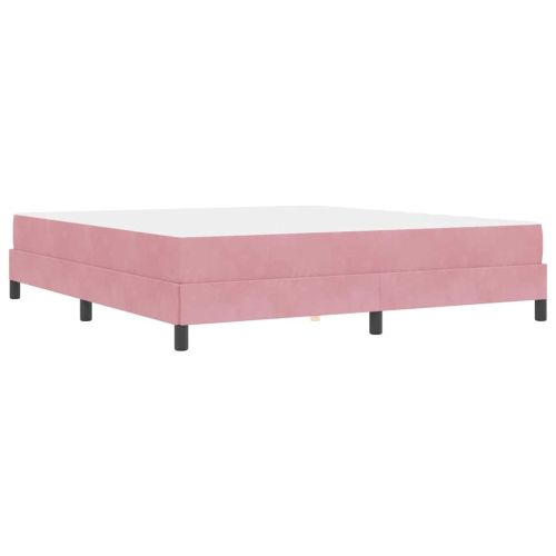Легло с пружинирана основа с матрак Розово 180 x 210 cm текстил
