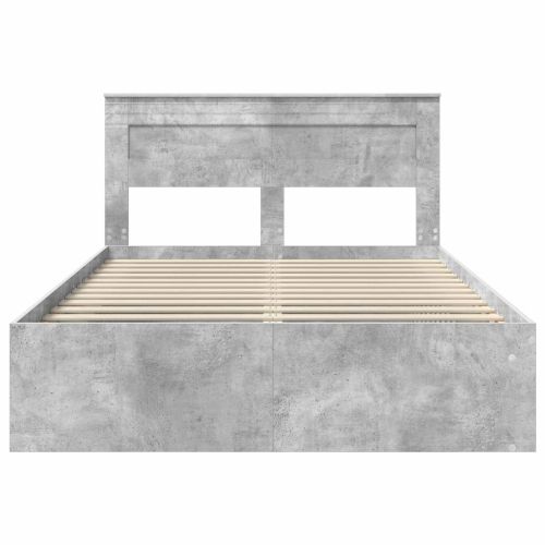 Рамка за легло Бетоново сиво 150 x 200 cm Солидно борово дърво