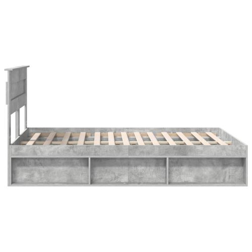 Рамка за легло Бетоново сиво 150 x 200 cm Солидно борово дърво