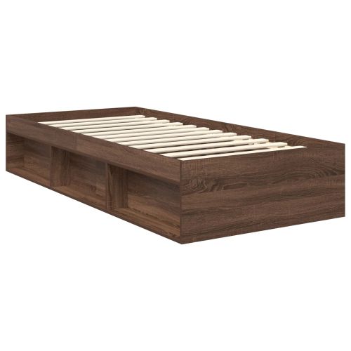 Рамка за легло Кафяв дъб 90 x 200 cm Солидно борово дърво