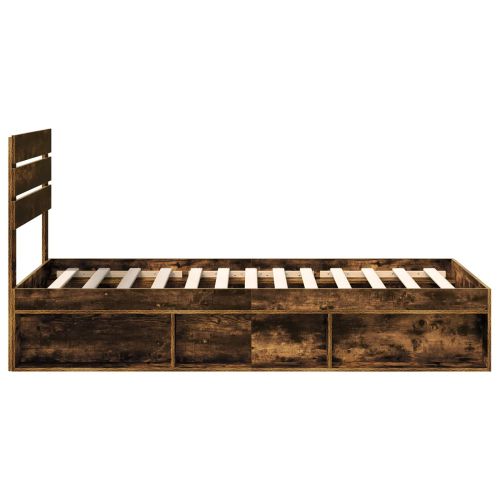 Рамка за легло Димян дъб 75 x 190 cm Солидно борово дърво