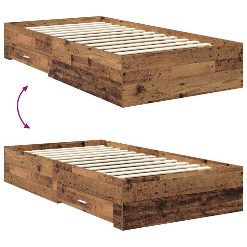 Рамка за легло Старо дърво 100 x 200 cm Инженерно дърво