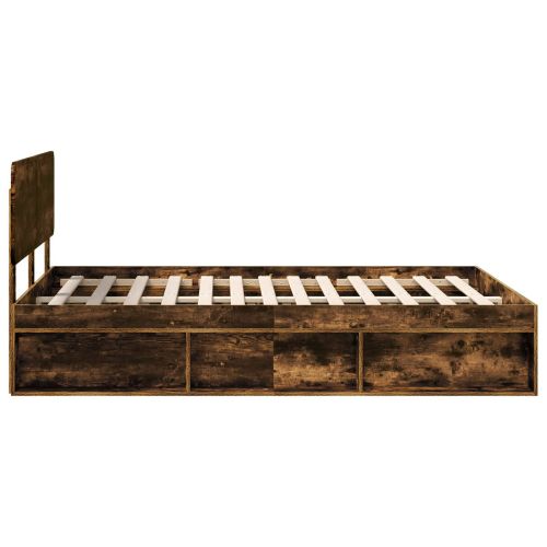 Рамка за легло Димян дъб 140 x 190 cm Солидно борово дърво