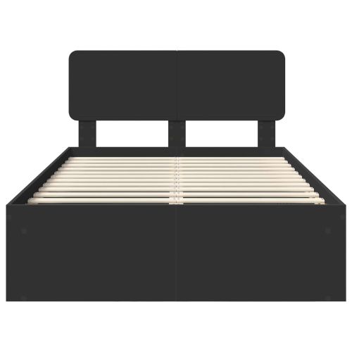 Рамка за легло Черно 135 x 190 cm Солидно борово дърво