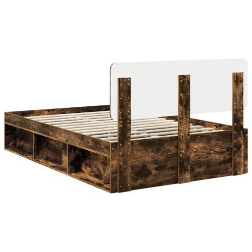 Рамка за легло Димян дъб 120 x 200 cm Солидно борово дърво