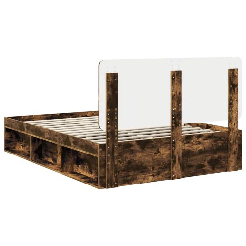 Рамка за легло Димян дъб 160 x 200 cm Солидно борово дърво