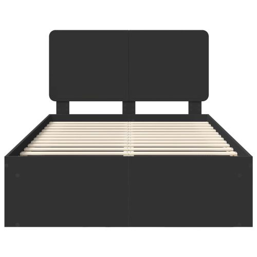 Рамка за легло Черно 120 x 190 cm Солидно борово дърво