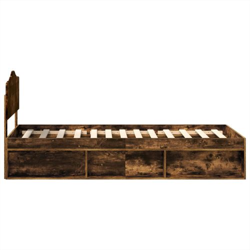 Рамка за легло Димян дъб 100 x 200 cm Солидно борово дърво