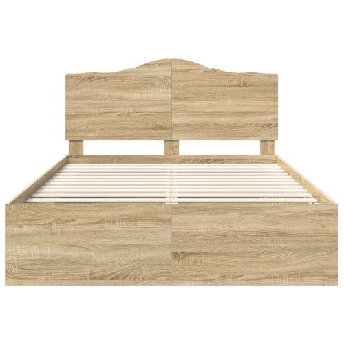 Рамка за легло Сонома дъб 150 x 200 cm Солидно борово дърво