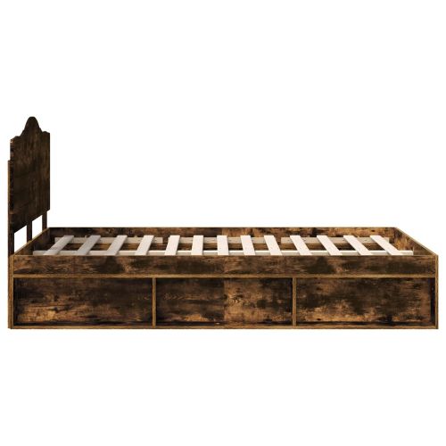 Рамка за легло Димян дъб 120 x 200 cm Солидно борово дърво