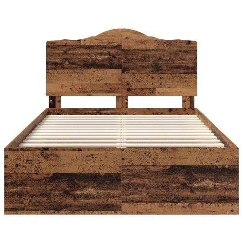 Рамка за легло Старо дърво 120 x 200 cm Солидно борово дърво