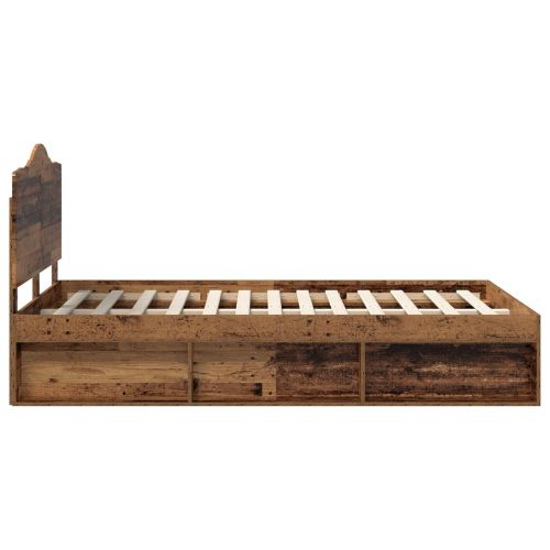 Рамка за легло Старо дърво 120 x 200 cm Солидно борово дърво