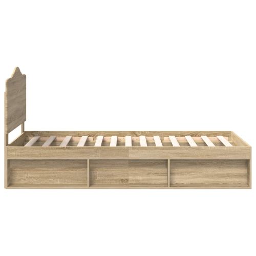 Рамка за легло Сонома дъб 75 x 190 cm Солидно борово дърво