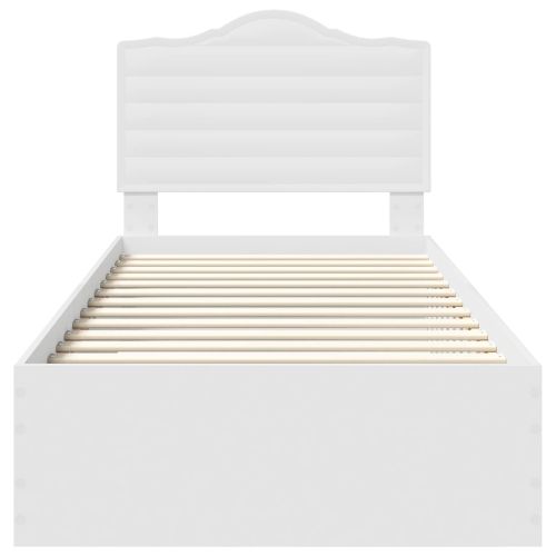 Рамка за легло с таблото Бяло 90 x 190 cm Инженерно дърво