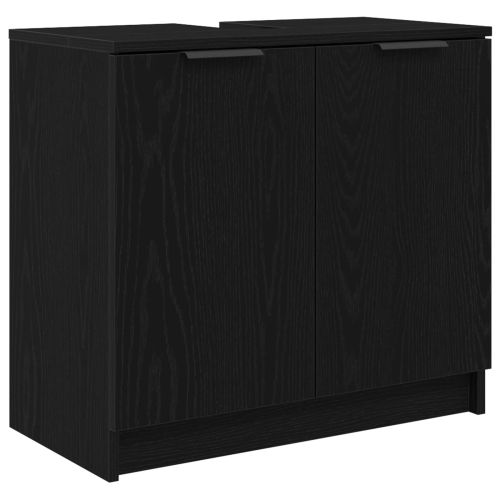 Комплект мебели за баня 3 pcs Черния дъб Инженерно дърво