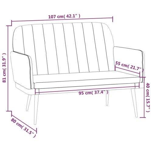 Пейка, кремава, 107x80x81 см, изкуствена кожа