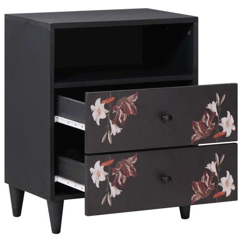 Нощно шкафче Многоцветен 50 x 33 x 60 см Солидно мангово дърво