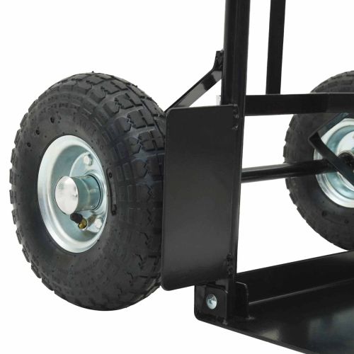 Разширяема ръчна количка Черен и Червен 57 x 46 x 113 см