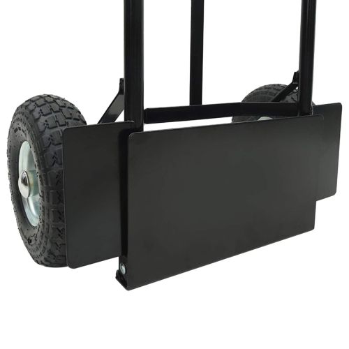 Разширяема ръчна количка Черен и Червен 57 x 46 x 113 см