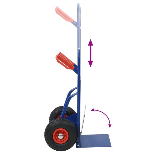 Разширяема ръчна количка Син и Червен 49,5 x 53 x 114 см