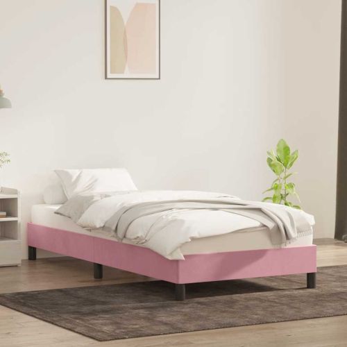 Рамка за легло без матрак Pink 90x220 cm Кадифе