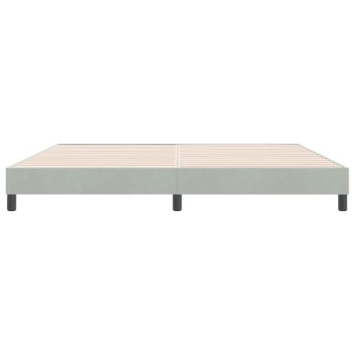 Рамка за легло без матрак Светло сиво 180x220 cm Кадифе