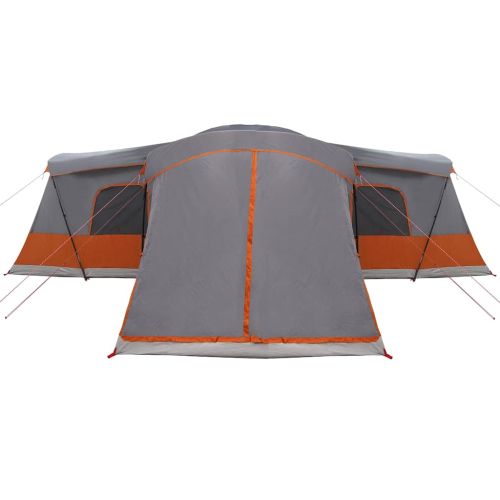 Палатка за 16 души с покрив Сив и оранжев 680 x 510 x 210 см