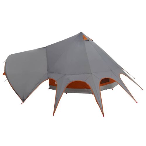 Тент тип Teepee за 5 души 5-местен Сив и оранжев