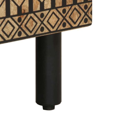 Комплект мебели за баня, 2 части, масивна мангова дървесина