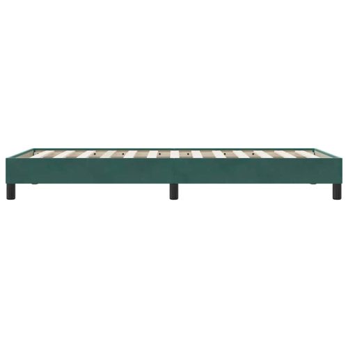 Box Spring Легло без матрак Тъмнозелено 90x210 cm Кадифе