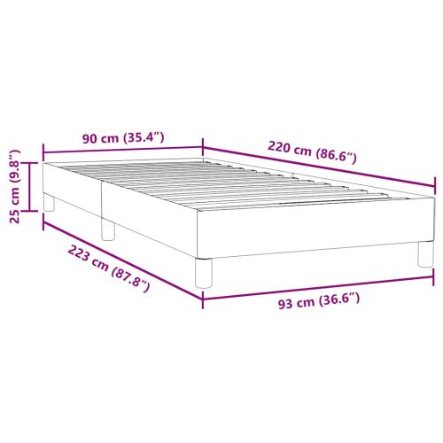 Box Spring Легло без матрак Тъмнозелено 90x220 cm Кадифе