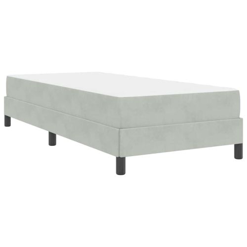 Легло с пружинирана основа Светлосиво 80 x 220 cm текстил