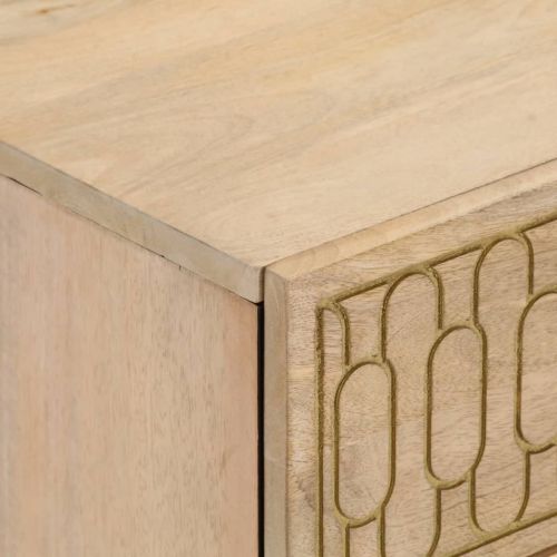 Нощни шкафчета, 2 бр, 40x33x46 см, манго масив