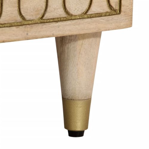 Нощни шкафчета, 2 бр, 40x33x46 см, манго масив