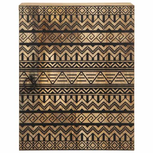 Висящ шкаф за баня, черен, 38x33,5x48 см, масивно мангово дърво