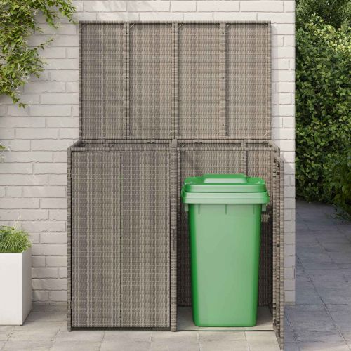 Кутия за боклук 2 pcs Сив 130 x 80 x 115 см Полиетилен