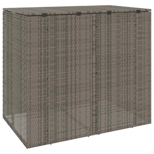 Кутия за боклук 2 pcs Сив 130 x 80 x 115 см Полиетилен