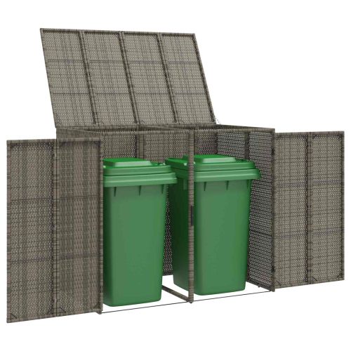 Кутия за боклук 2 pcs Сив 130 x 80 x 115 см Полиетилен