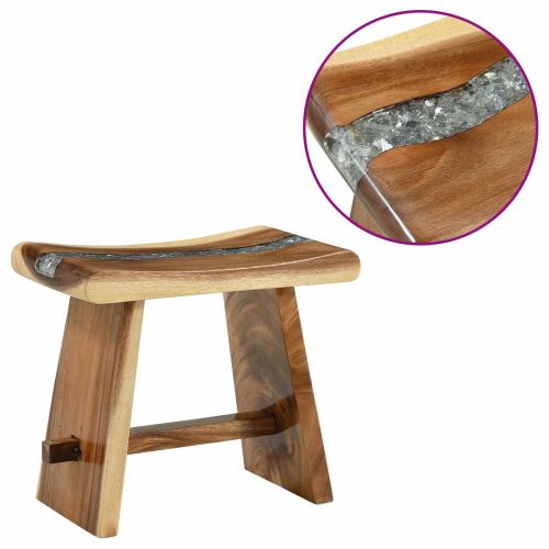 Седалка за душ Естествен 50 x 30 x 44 см Солидно дърво суар