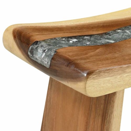 Седалка за душ Естествен 50 x 30 x 44 см Солидно дърво суар