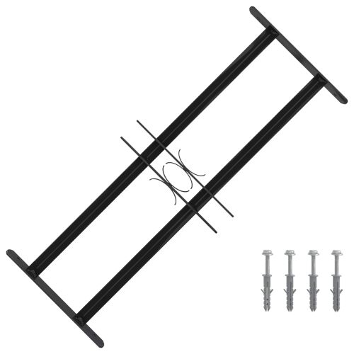 Прозоречна решетка Черно 76 x 30 см Прахово боядисана стомана